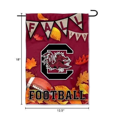 College Flags & Banners Co. South Carolina Gamecocks Fall Leaves Football Season Garden Yard Flag - Sports Collectibles, Sports Memorabilia, Sports Fan Shop, Sports Gifts