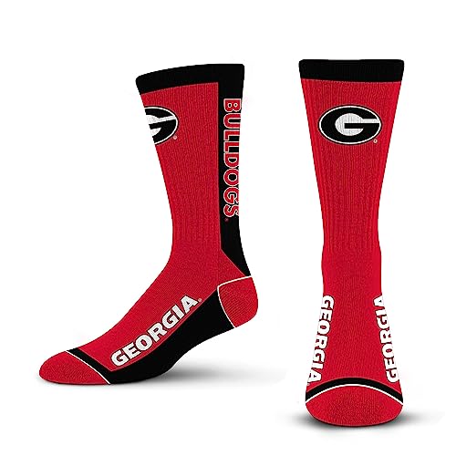 For Bare Feet NCAA GEORGIA BULLDOGS MVP Crew Sock Team Color Large - Sports Gifts, Sports Memorabilia, Sports Collectibles, Fan Shop