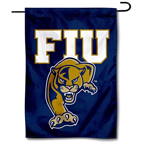 College Flags & Banners Co. Florida International Garden Flag and USA Flag Stand Pole Holder Set - Sports Collectibles, Sports Memorabilia, Sports Fan Shop, Sports Gifts