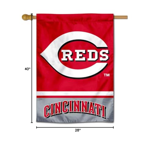 Cincinnati Reds Double Sided House Flag - Sports Collectibles, Sports Memorabilia, Sports Fan Shop, Sports Gifts