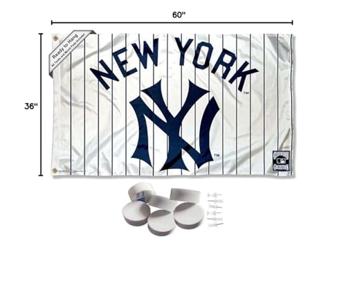New York Yankees Vintage Pinstripes Banner and Tapestry Wall Tack Pads - Sports Collectibles, Sports Memorabilia, Sports Fan Shop, Sports Gifts