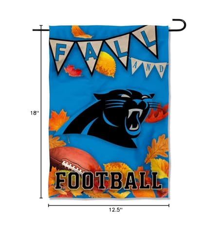 WinCraft Carolina Panthers Fall Leaves Decorative Football Garden Flag Double Sided Banner - Sports Collectibles, Sports Memorabilia, Sports Fan Shop, Sports Gifts