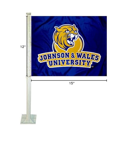College Flags & Banners Co. John and Wales Wildcats Car Flag - Sports Collectibles, Sports Memorabilia, Sports Fan Shop, Sports Gifts