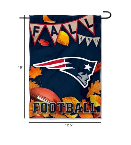 WinCraft New England Patriots Fall Leaves Decorative Football Garden Flag Double Sided Banner - Sports Collectibles, Sports Memorabilia, Sports Fan Shop, Sports Gifts