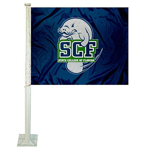 State College of Florida SCF Manatees Car Flag - Sports Collectibles, Sports Memorabilia, Sports Fan Shop, Sports Gifts