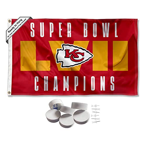 Kansas City Chiefs Super Bowl 2022 2023 LVII Champions Banner and Tapestry Wall Tack Pads - Sports Collectibles, Sports Memorabilia, Sports Fan Shop, Sports Gifts