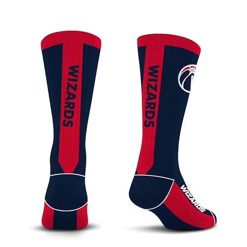 For Bare Feet NBA WASHINGTON WIZARDS MVP Crew Sock Team Color Large - Sports Gifts, Sports Memorabilia, Sports Collectibles, Fan Shop
