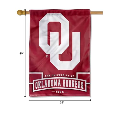 WinCraft Oklahoma Sooners Established Year Banner Flag - Sports Collectibles, Sports Memorabilia, Sports Fan Shop, Sports Gifts