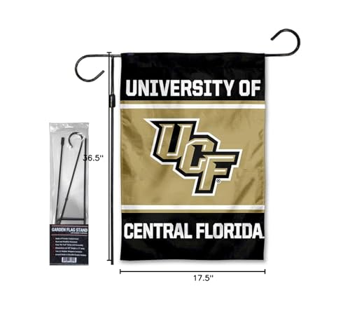 College Flags & Banners Co. Central Florida Knights Garden Banner Flag with Flag Pole Stand Set - Sports Collectibles, Sports Memorabilia, Sports Fan Shop, Sports Gifts