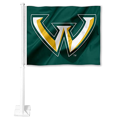 College Flags & Banners Co. Wayne State Warriors Car Flag - Sports Collectibles, Sports Memorabilia, Sports Fan Shop, Sports Gifts
