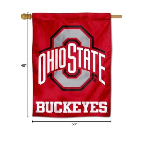 Ohio State Buckeyes Athletic Logo House Flag Banner - Sports Collectibles, Sports Memorabilia, Sports Fan Shop, Sports Gifts
