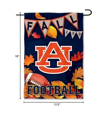 College Flags & Banners Co. Auburn Fall Leaves Football Season Garden Yard Flag - Sports Collectibles, Sports Memorabilia, Sports Fan Shop, Sports Gifts