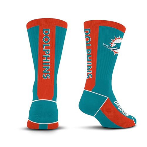 For Bare Feet NFL MIAMI DOLPHINS MVP Crew Sock Team Color Youth - Sports Gifts, Sports Memorabilia, Sports Collectibles, Fan Shop