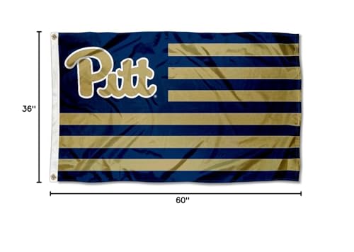 College Flags & Banners Co. Pittsburgh Panthers Stars and Stripes Nation Flag - Sports Collectibles, Sports Memorabilia, Sports Fan Shop, Sports Gifts
