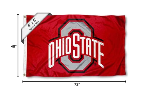 College Flags & Banners Co. OSU Buckeyes 4 ft x 6 ft Flag - Sports Collectibles, Sports Memorabilia, Sports Fan Shop, Sports Gifts