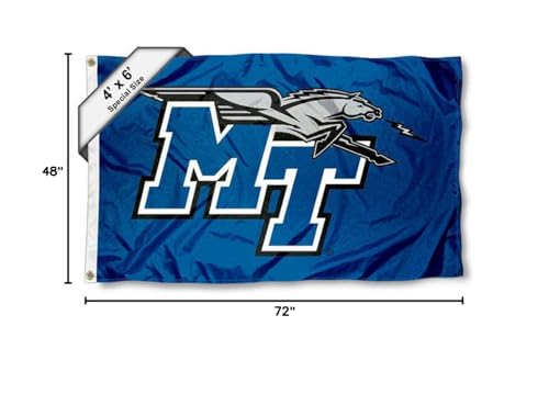 College Flags & Banners Co. MTSU Blue Raiders 4 ft x 6 ft Flag - Sports Collectibles, Sports Memorabilia, Sports Fan Shop, Sports Gifts