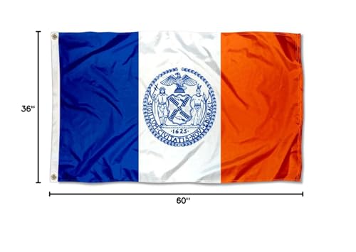 Sports Flags Pennants Company New York City Flag 3x5 Foot Banner - Sports Collectibles, Sports Memorabilia, Sports Fan Shop, Sports Gifts