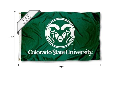 College Flags & Banners Co. CSU Rams 4 ft x 6 ft Flag - Sports Collectibles, Sports Memorabilia, Sports Fan Shop, Sports Gifts