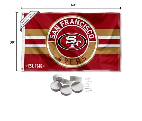 San Francisco 49ers Patch Button Banner and Tapestry Wall Tack Pads - Sports Collectibles, Sports Memorabilia, Sports Fan Shop, Sports Gifts