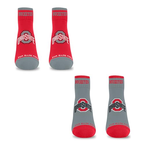 For Bare Feet NCAA OHIO STATE BUCKEYES Front and Center 2 Pack Team Colors Large - Sports Gifts, Sports Memorabilia, Sports Collectibles, Fan Shop