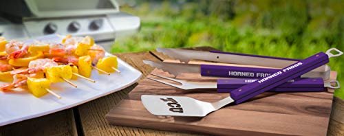 YouTheFan 5021961 NCAA TCU Horned Frogs Spirit Series 3-Piece BBQ Set, 22" x 9", Team Colors - Sports Collectibles, Sports Memorabilia, Sports Fan Shop, Sports Gifts