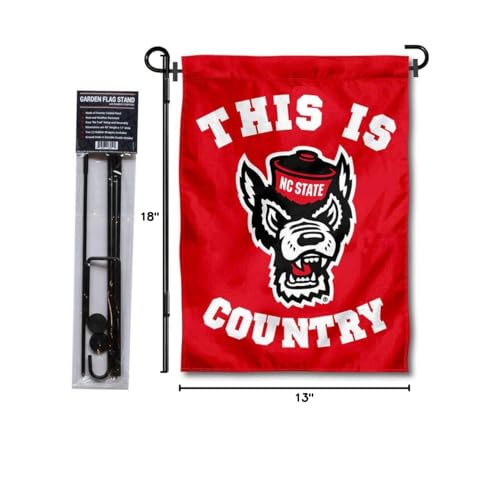 College Flags & Banners Co. This is NC State Wolfpack Country Garden Flag and Flag Stand Pole Holder Set - Sports Collectibles, Sports Memorabilia, Sports Fan Shop, Sports Gifts
