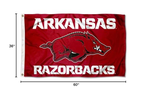 College Flags & Banners Co. Arkansas Razorbacks New Logo and USA Flag 3x5 Set - Sports Collectibles, Sports Memorabilia, Sports Fan Shop, Sports Gifts
