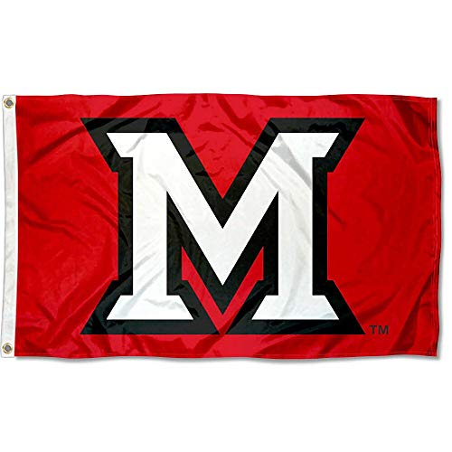Miami Redhawks Beveled M Flag and USA 3x5 Flag Set - Sports Collectibles, Sports Memorabilia, Sports Fan Shop, Sports Gifts