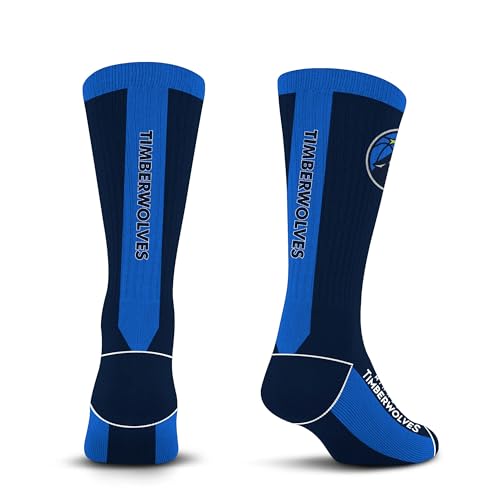 For Bare Feet NBA MINNESOTA TIMBERWOLVES MVP Crew Sock Team Color Large - Sports Gifts, Sports Memorabilia, Sports Collectibles, Fan Shop