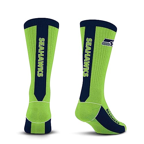 For Bare Feet NFL SEATTLE SEAHAWKS MVP Crew Sock Team Color Large - Sports Gifts, Sports Memorabilia, Sports Collectibles, Fan Shop