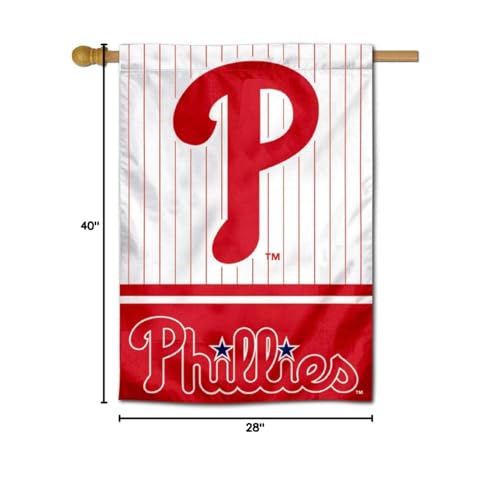 WinCraft Philadelphia Baseball Double Sided House Flag - Sports Collectibles, Sports Memorabilia, Sports Fan Shop, Sports Gifts