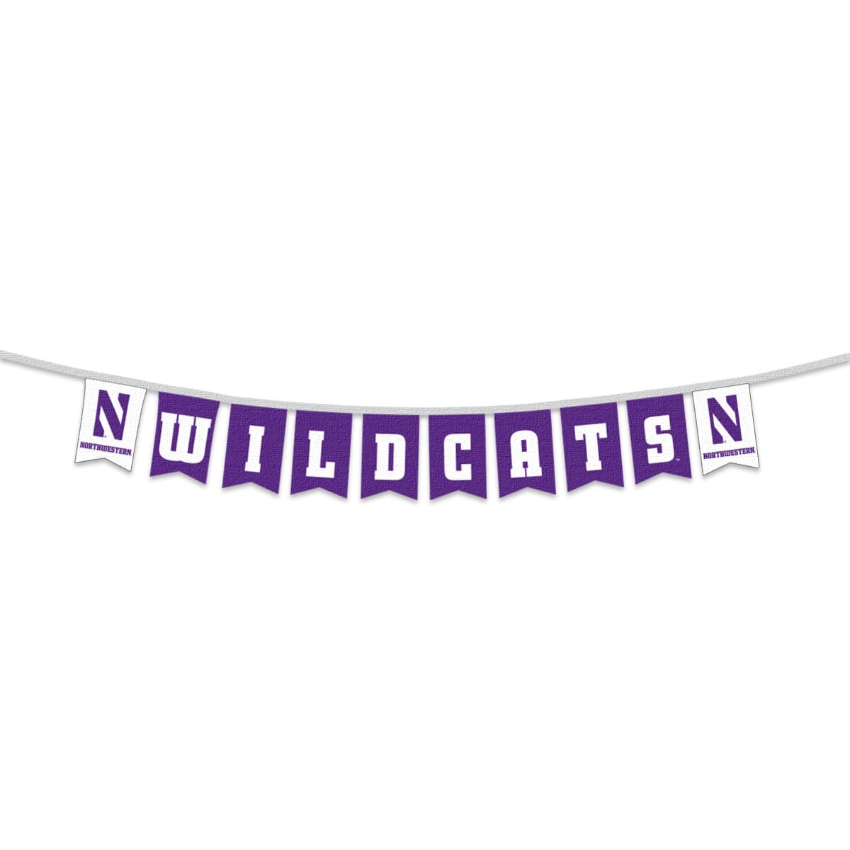Northwestern Wildcats Banner String Pennant Flags - Sports Collectibles, Sports Memorabilia, Sports Fan Shop, Sports Gifts