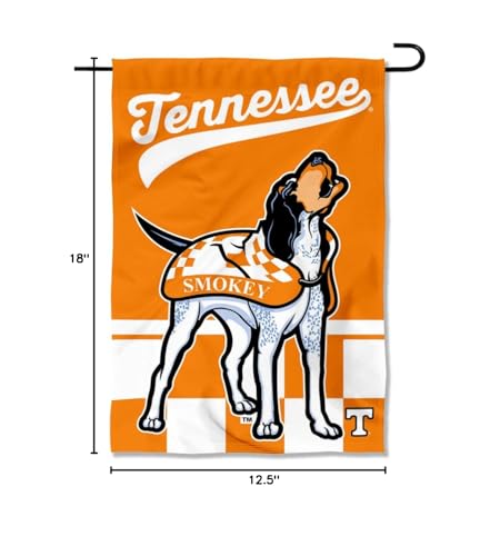 College Flags & Banners Co. Tennessee Volunteers Mascot Vols Smokey Double Sided Garden Yard Flag - Sports Collectibles, Sports Memorabilia, Sports Fan Shop, Sports Gifts