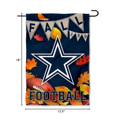 WinCraft Dallas Cowboys Fall Leaves Decorative Football Garden Flag Double Sided Banner - Sports Collectibles, Sports Memorabilia, Sports Fan Shop, Sports Gifts