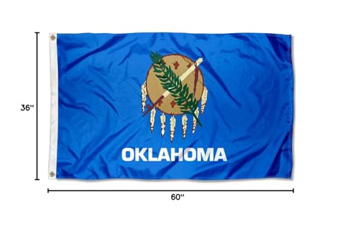 Sports Flags Pennants Company State of Oklahoma Flag 3x5 Foot Banner - Sports Collectibles, Sports Memorabilia, Sports Fan Shop, Sports Gifts