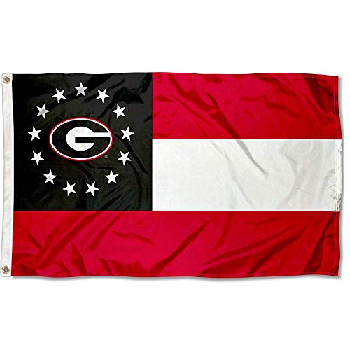 College Flags & Banners Co. Georgia Bulldogs State of Flag and USA 3x5 Set - Sports Collectibles, Sports Memorabilia, Sports Fan Shop, Sports Gifts