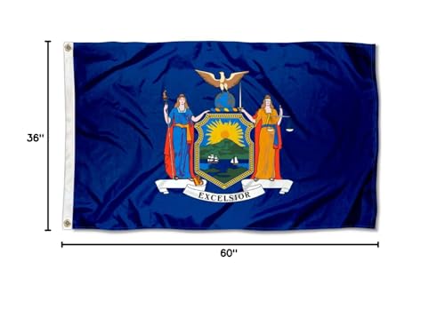 Sports Flags Pennants Company State of New York Flag 3x5 Foot Banner - Sports Collectibles, Sports Memorabilia, Sports Fan Shop, Sports Gifts