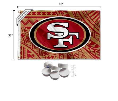 San Francisco 49ers Samoan Banner and Tapestry Wall Tack Pads - Sports Collectibles, Sports Memorabilia, Sports Fan Shop, Sports Gifts