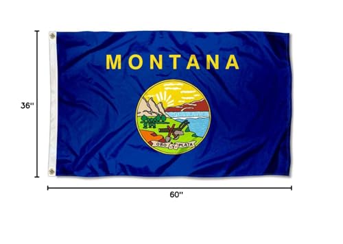 Sports Flags Pennants Company State of Montana Flag 3x5 Foot Banner - Sports Collectibles, Sports Memorabilia, Sports Fan Shop, Sports Gifts