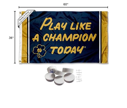 College Flags & Banners Co. Irish Play Like a Champion Banner and Tapestry Wall Tack Pads - Sports Collectibles, Sports Memorabilia, Sports Fan Shop, Sports Gifts