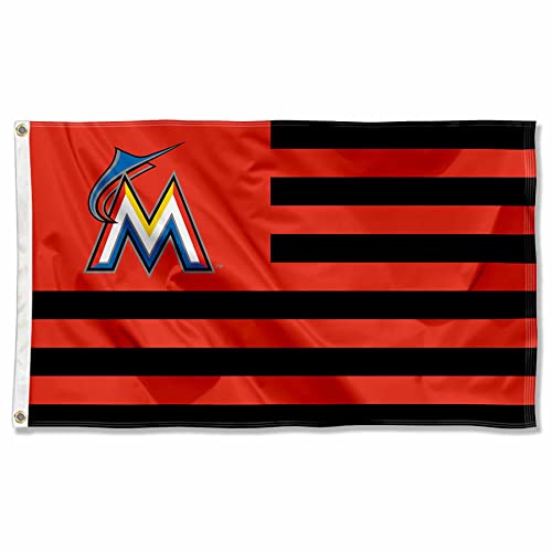 WinCraft Miami Marlins Stars and Stripes Nation 3x5 Flag - Sports Collectibles, Sports Memorabilia, Sports Fan Shop, Sports Gifts