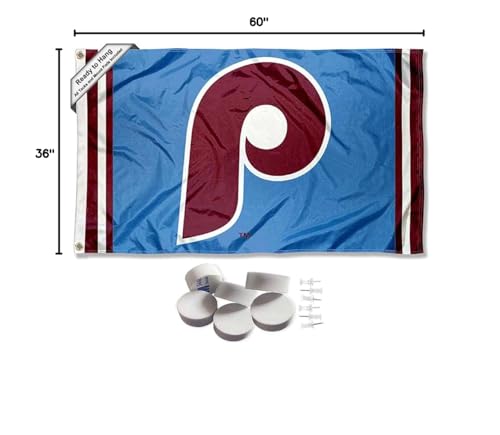 Philadelphia Phillies Retro Vintage Banner and Tapestry Wall Tack Pads - Sports Collectibles, Sports Memorabilia, Sports Fan Shop, Sports Gifts