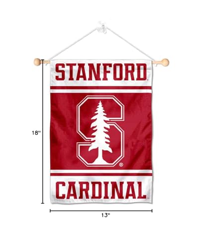 College Flags & Banners Co. Stanford Cardinal Window Wall Banner Hanging Flag with Suction Cup - Sports Collectibles, Sports Memorabilia, Sports Fan Shop, Sports Gifts