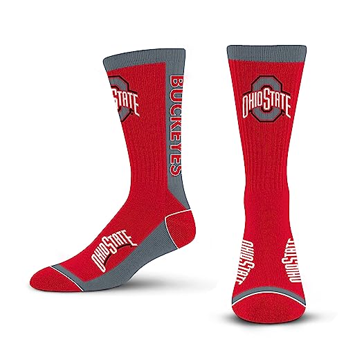 For Bare Feet NCAA OHIO STATE BUCKEYES MVP Crew Sock Team Color Large - Sports Gifts, Sports Memorabilia, Sports Collectibles, Fan Shop