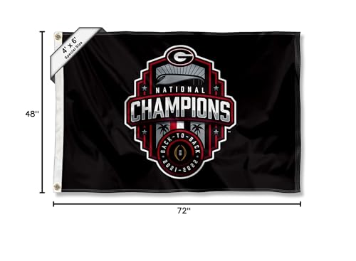 College Flags & Banners Co. Georgia Bulldogs 4 ft x 6 ft 2022 CFP Football National Championship Flag - Sports Collectibles, Sports Memorabilia, Sports Fan Shop, Sports Gifts