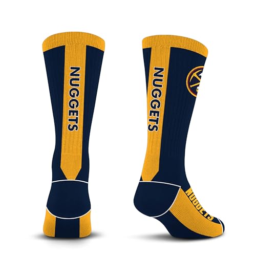 For Bare Feet NBA DENVER NUGGETS MVP Crew Sock Team Color Large - Sports Gifts, Sports Memorabilia, Sports Collectibles, Fan Shop