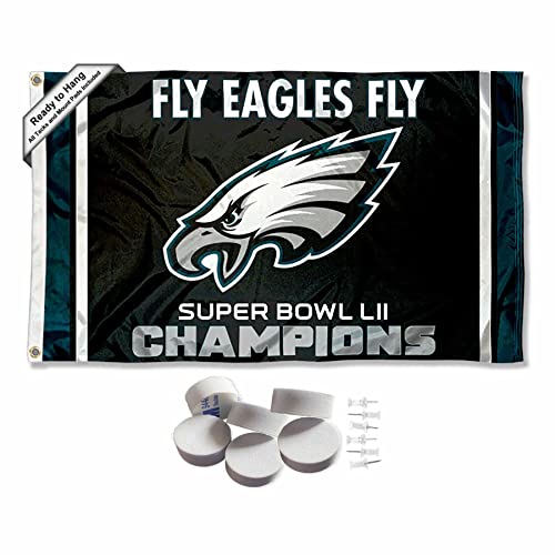 Philadelphia Eagles Fly Eagles Fly Super Bowl Champions Banner and Tapestry Wall Tack Pads - Sports Collectibles, Sports Memorabilia, Sports Fan Shop, Sports Gifts