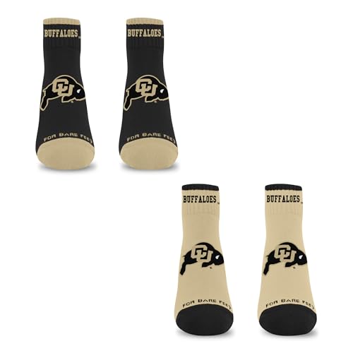 For Bare Feet NCAA COLORADO BUFFALOES Front and Center 2 Pack Team Colors Large - Sports Gifts, Sports Memorabilia, Sports Collectibles, Fan Shop