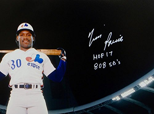 Tim Raines Autographed Expos 16x20 On Field w/Inscriptions Photo- JSA W Auth - Sports Collectibles, Sports Memorabilia, Sports Fan Shop, Sports Gifts