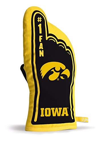 YouTheFan NCAA Iowa Hawkeyes #1 Oven Mitt 13.25" x 6.5" - Sports Collectibles, Sports Memorabilia, Sports Fan Shop, Sports Gifts
